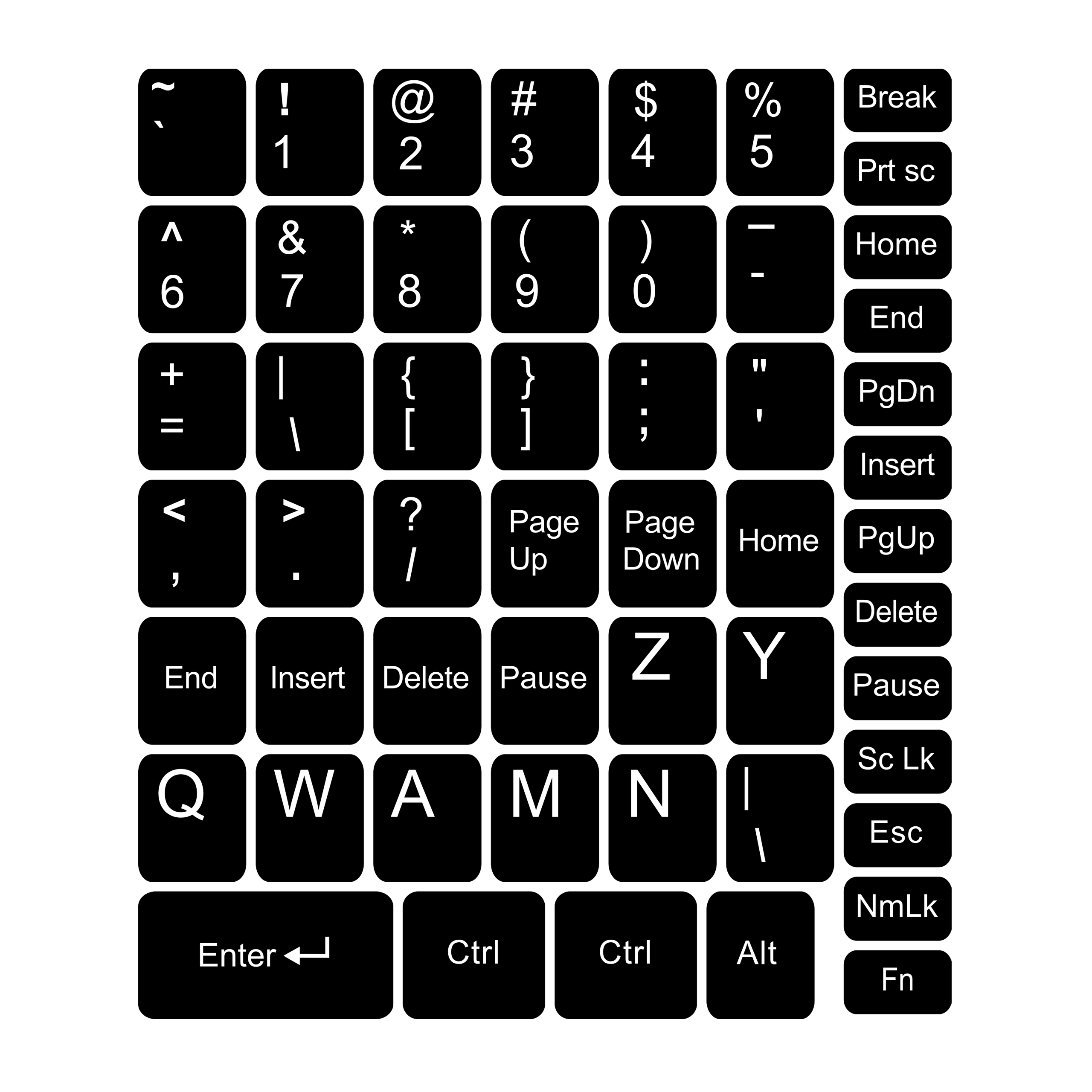 

Polskie naklejki na klawiaturę laptop Pc Pl 11x13