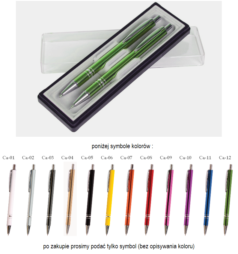 METALOWY ZESTAW UPOMINKOWY ołówek+długopis Kod producenta 789