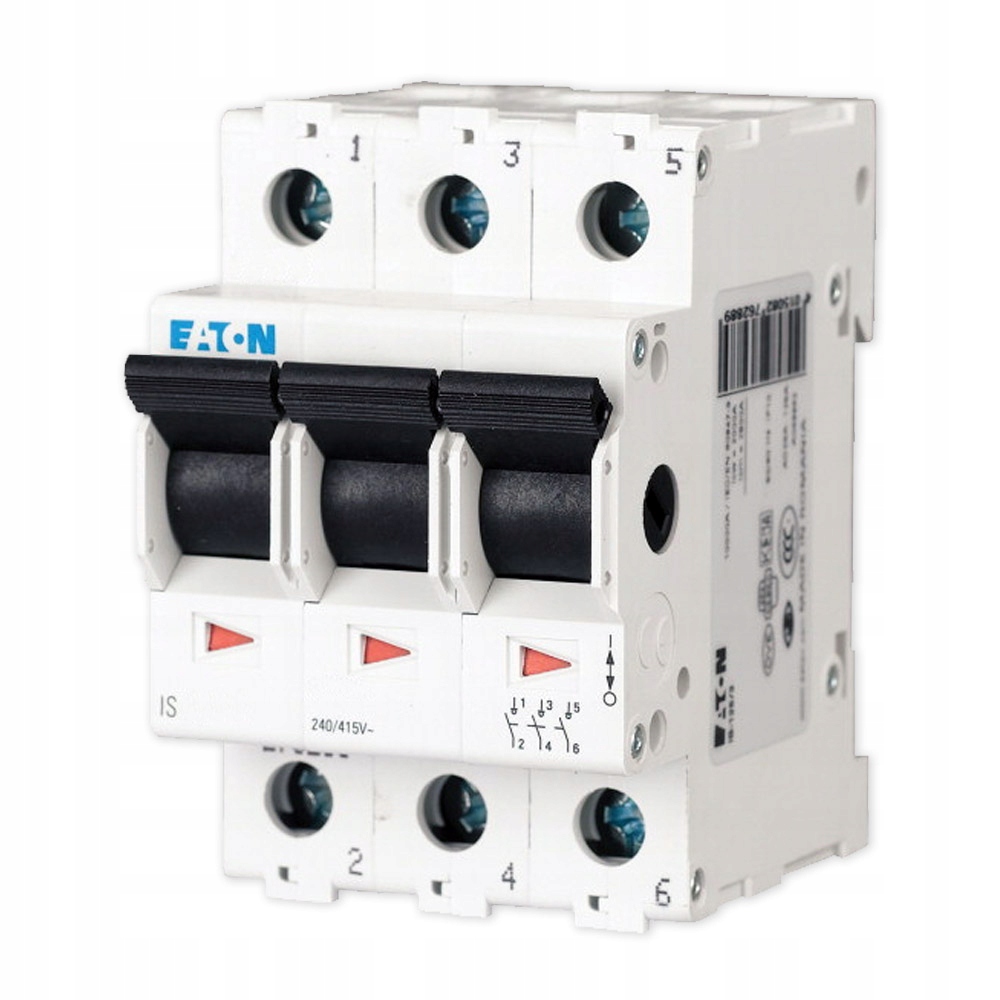 Ot40m3 40а рубильник 3 пол модульный для установки только на din рейку abb