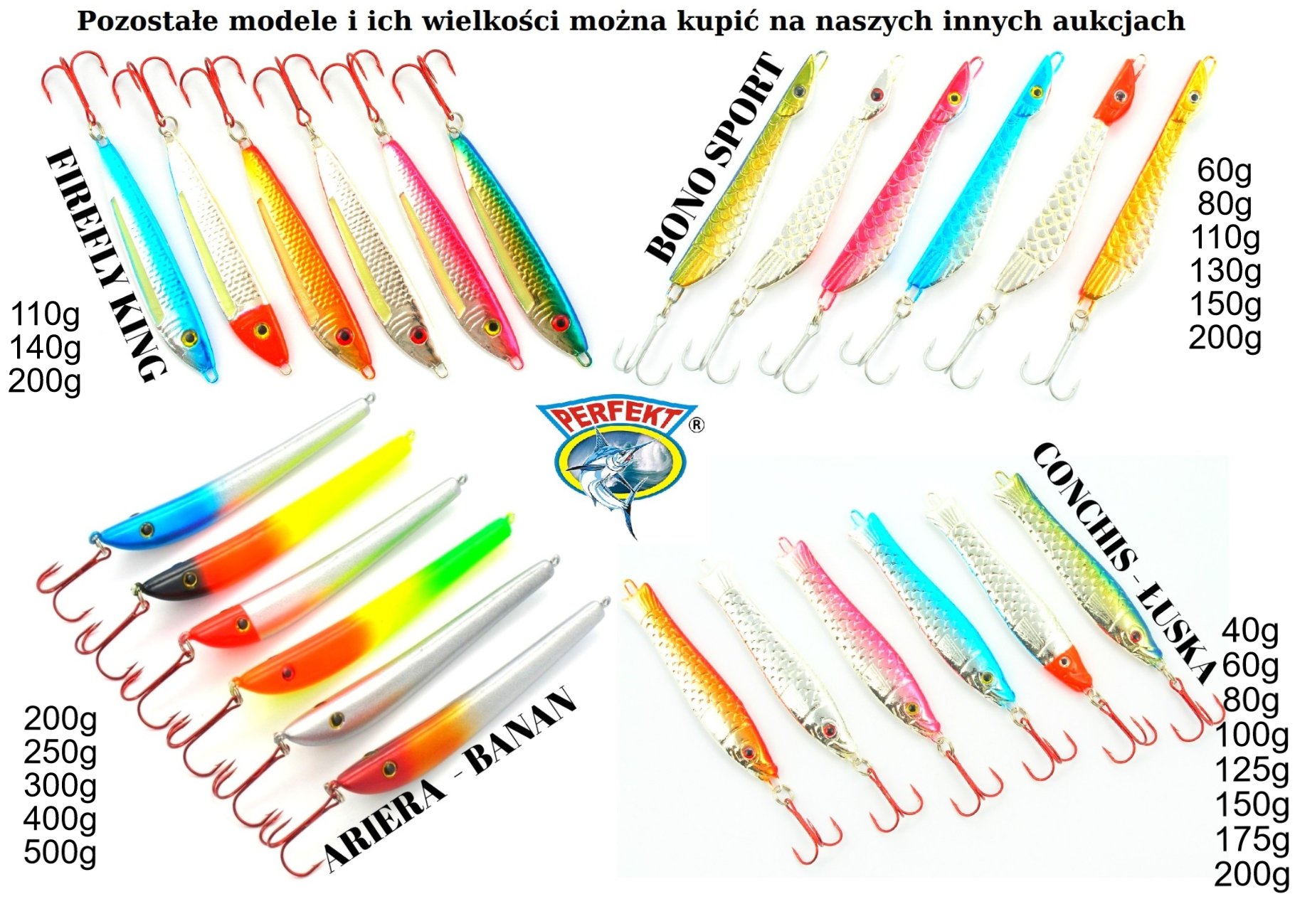 6 x COD PILKER PERFEKT FIREFLY KING 110 гр Destination cod-halibut