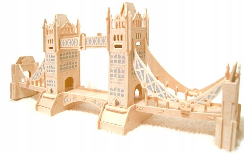 PUZZLE DREWNIANE 3D PRZESTRZENNE MOST TOWER BRIDGE Liczba elementów 104
