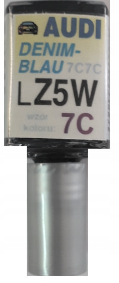 Audi LZ5W Denimblau Lakier Samochodowy Zaprawka Do Rys 10 ML Arasystem