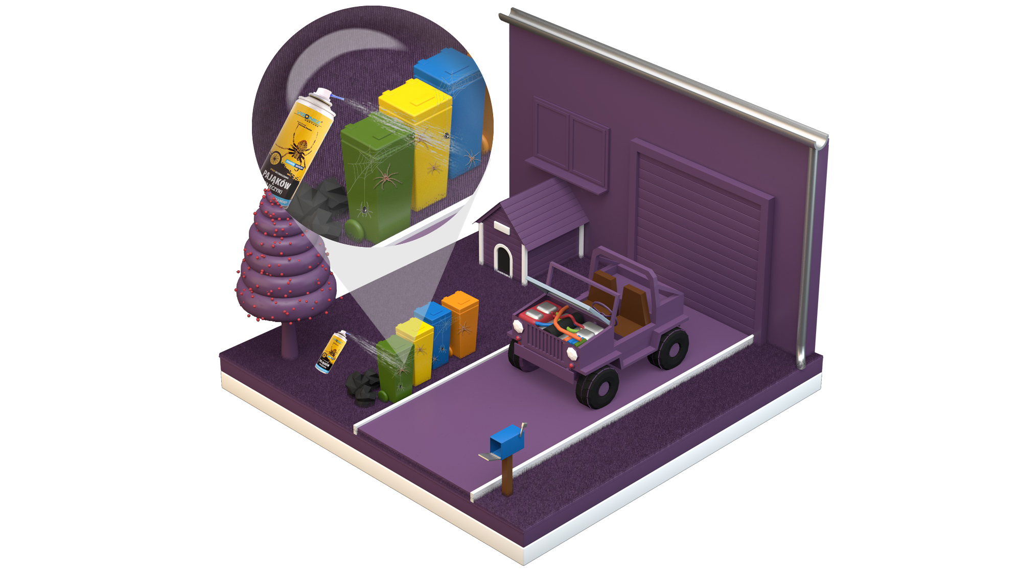 SPRAY ŚRODEK OPRYSK PREPARAT NA PAJĄKI PAJĘCZYNY I ICH LARWY VIGONEZ 600ML Zastosowanie przeciwko pająkom