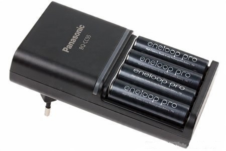 Зарядное устройство PANASONIC BQ-CC55 + 4 x R6 / AA Eneloop PR Color black