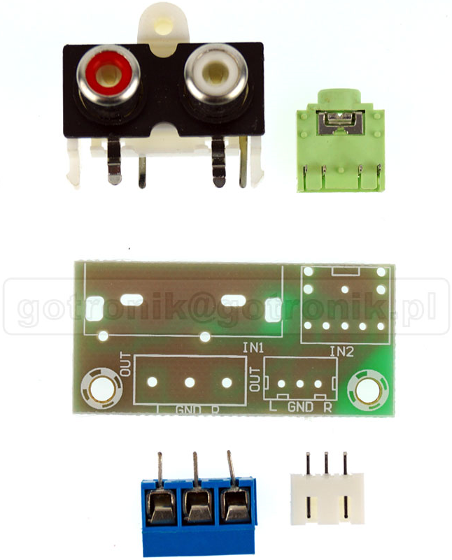 

Przejściówka audio Jack Rca cinch Ark - DIY_BTE476