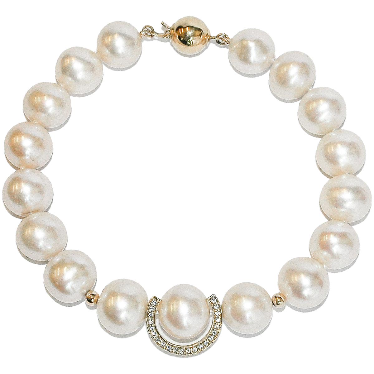 Majetný Zlatý Náramek Z Pravých Perel