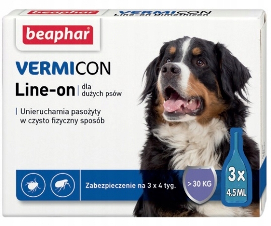 

Krople na pasożyty Beaphar Vermicon 3 x 4,5ml