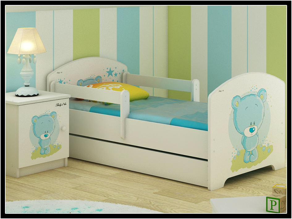 Łóżko dziecięce 160X80 BABY BOO materac + szuflada Kolor biel