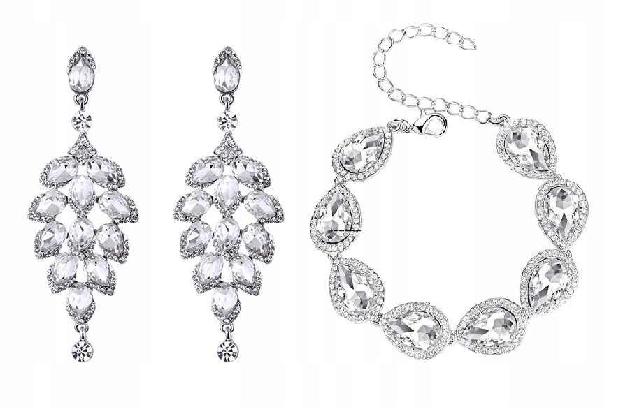 KOLCZYKI SREBRNE Z CYRKONIAMI, DŁUGIE, EFEKTOWNE Kamień Cyrkonia