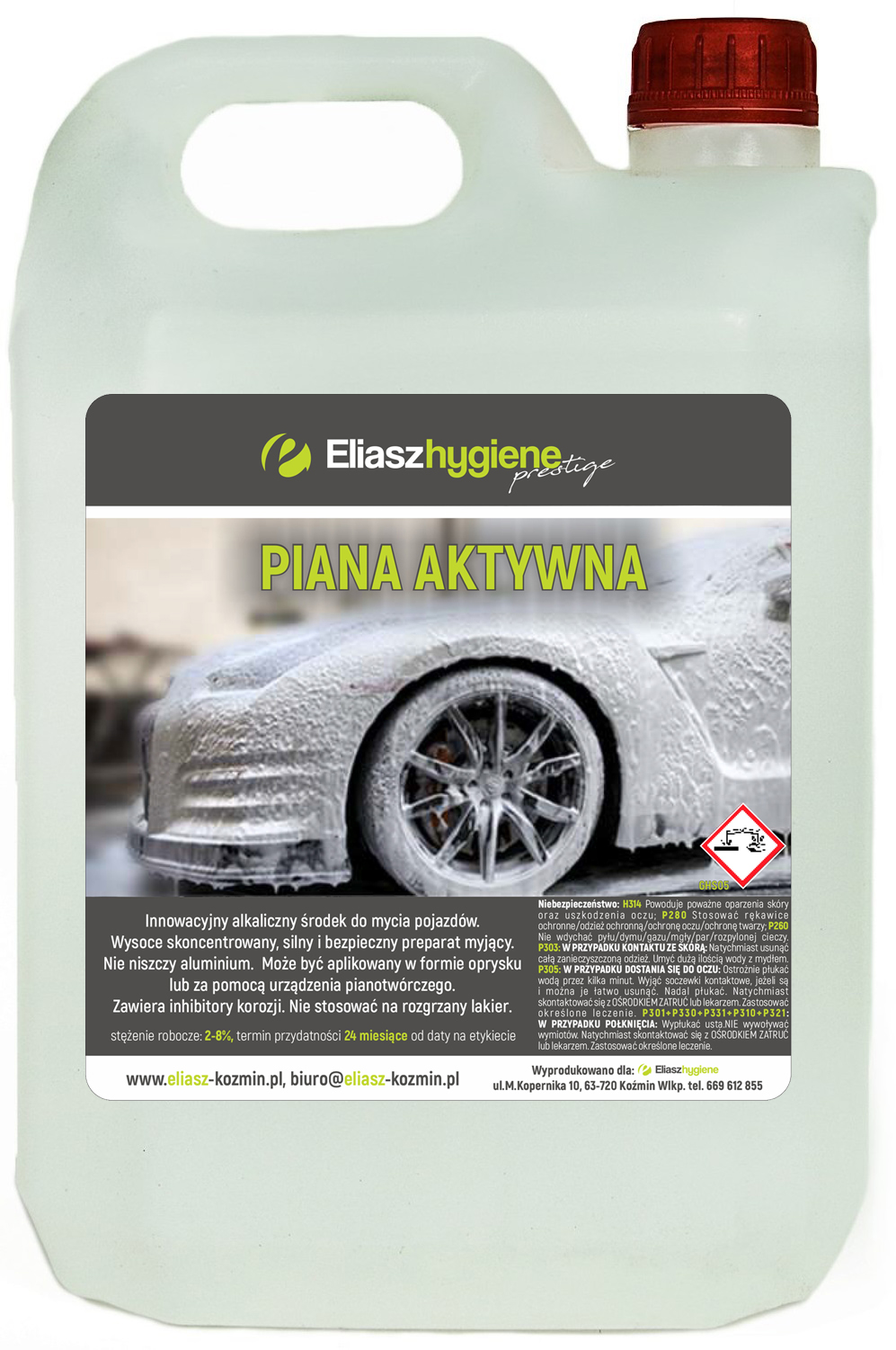 ПРОФЕССИОНАЛЬНАЯ АКТИВНАЯ ПЕНА ДЛЯ АВТОМОБИЛЕЙ ELIASZ 5L NANO