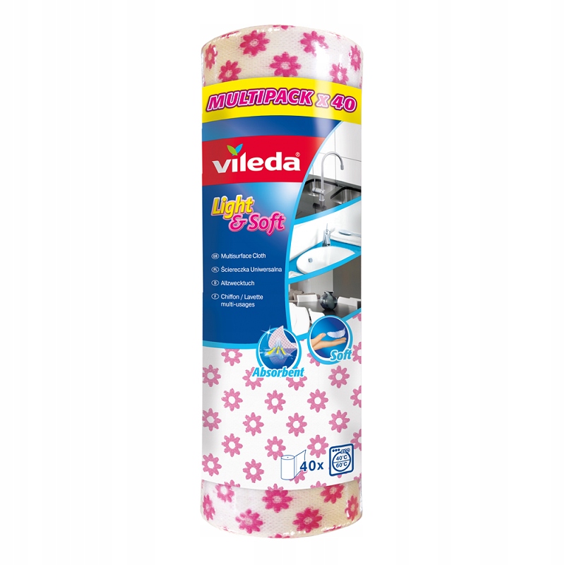 

Ściereczka Vileda uniwersalna na rolce 40szt Light