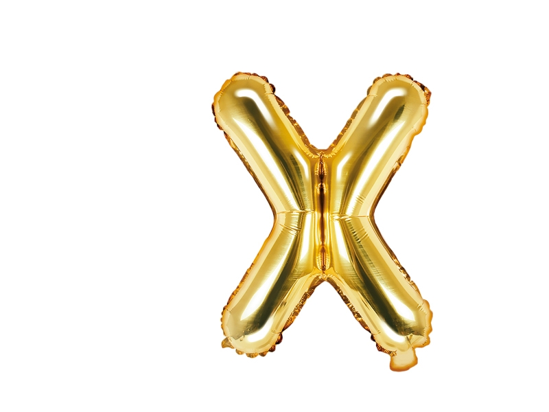 

Balon foliowy Litera ''X' 35cm, złoty