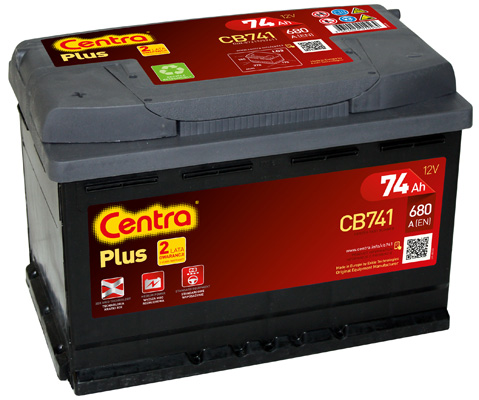 АККУМУЛЯТОР CENTRA ПЛЮС 74 AH, 680 A, Cb741