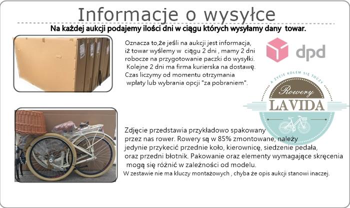 ROWER DAMKA MIEJSKI 28 BIEGI KOSZ KOSZYK WYŚCIÓŁKA Marka Lavida