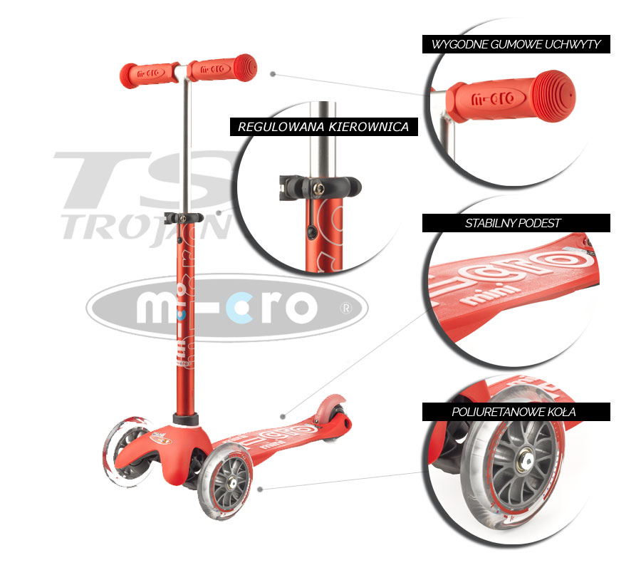 HULAJNOGA MINI MICRO DELUXE LED GREEN MMD174 Rodzaj trójkołowa