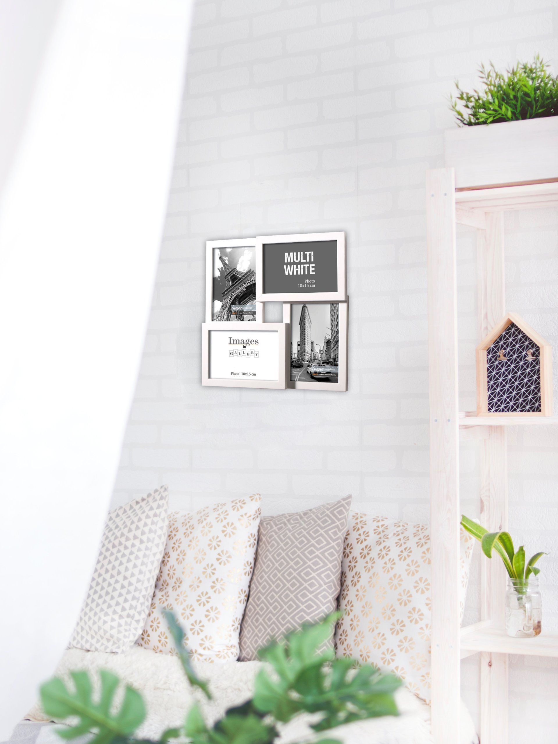 MULTIRAMA DREWNIANA 4 ZDJĘCIA - FOTO GALERIA BIAŁA Marka Galeria Ramek