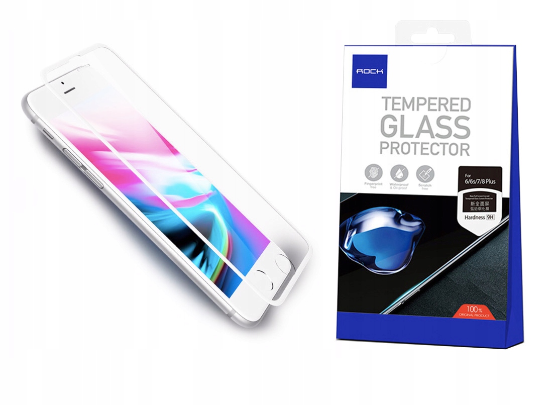 

Szkło Hartowane 3D Rock Szybka do iPhone 6/6S/7/8