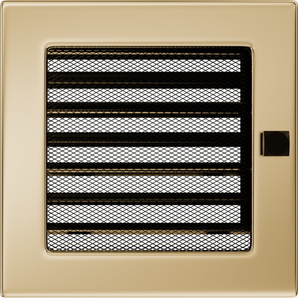 Krbová Mriežka 17x17 Žalúzia Pozlátená Ventilátorom