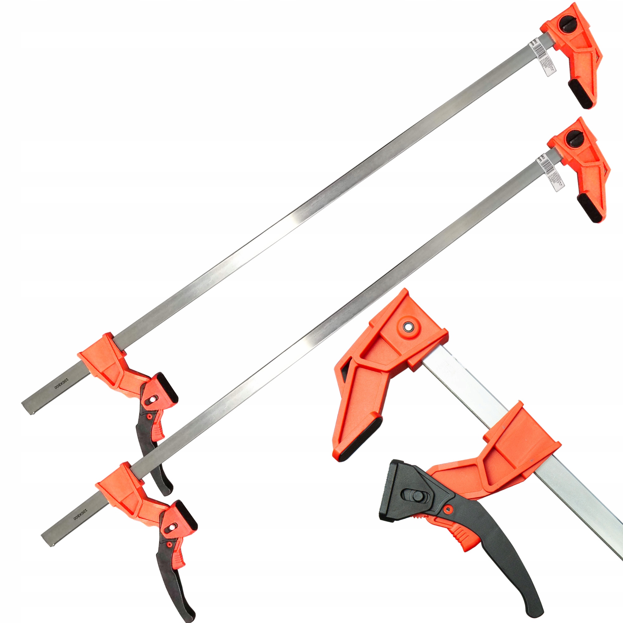 Зажим столярный зажим держатель клик 800x100-2шт