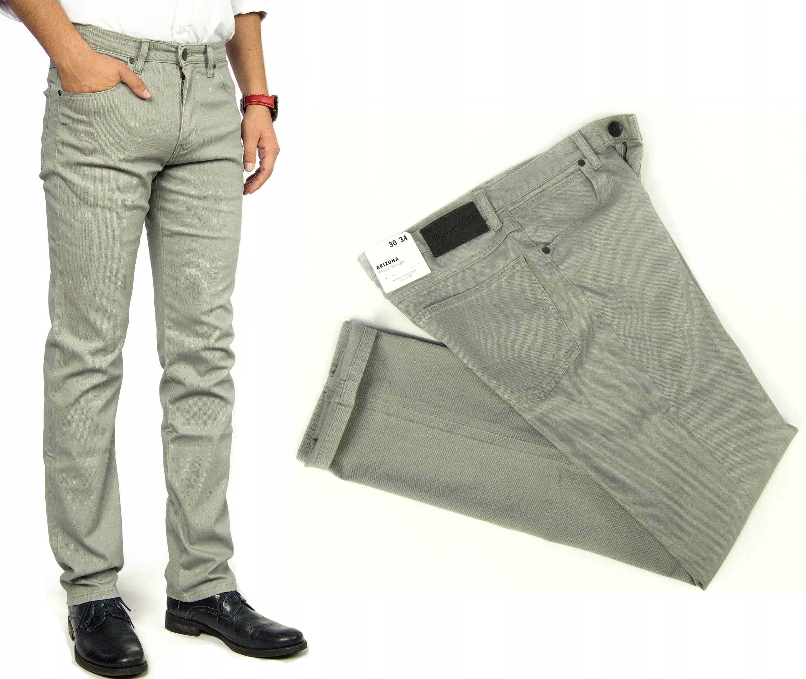 

Wrangler Arizona Stone Grey spodnie męskie W30 L34