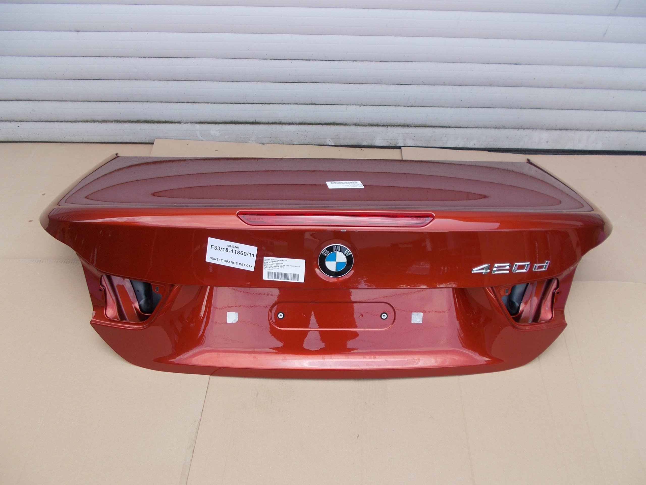 KLAPA TYŁ BMW F33 SUNSET ORANGE MET.C1X