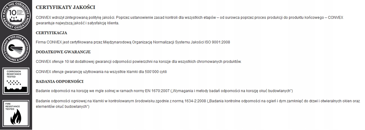 Rozeta blokada WC okrągła chrom satyna Convex Kolor inny kolor