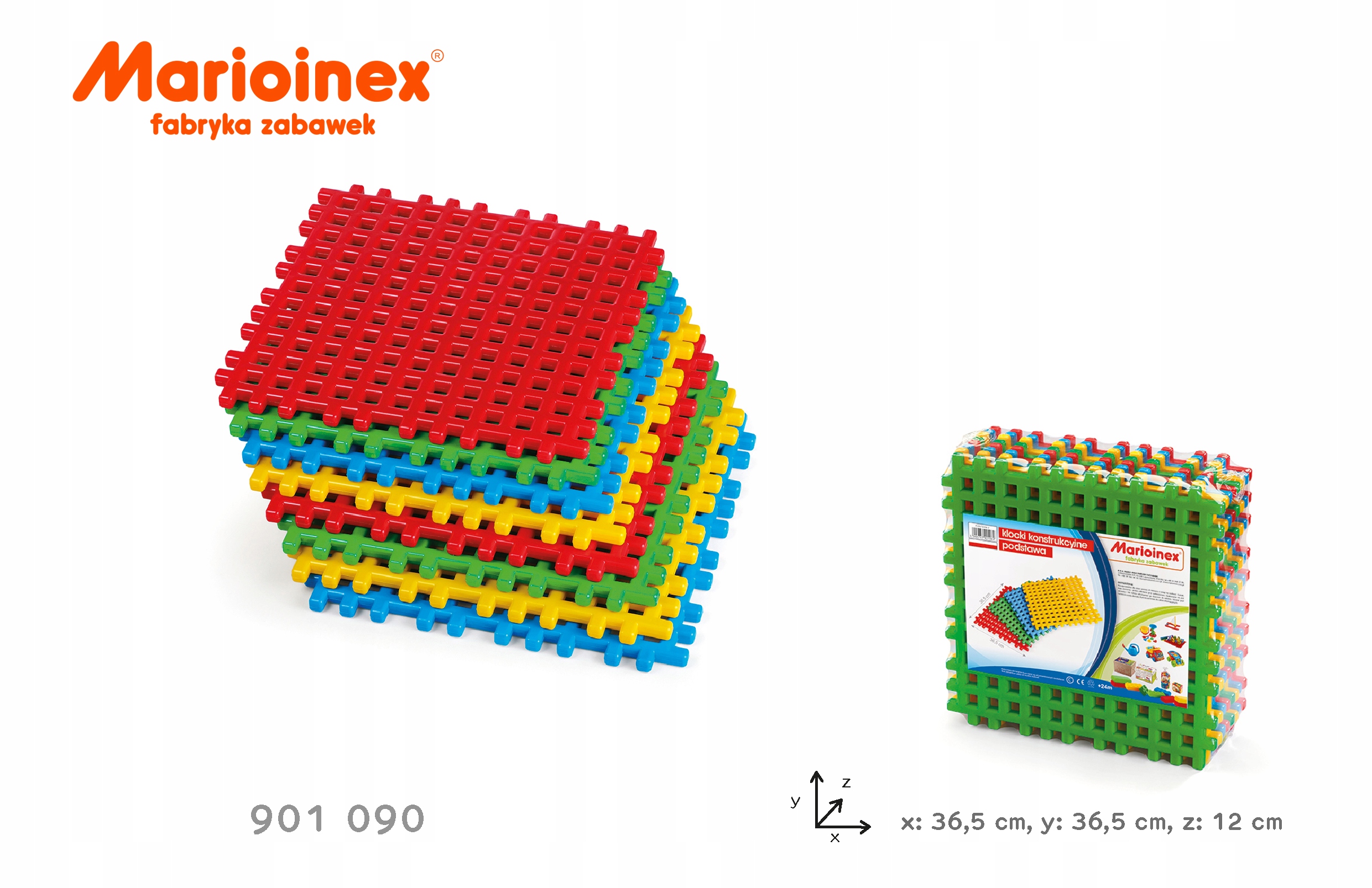 MARIOINEX KLOCKI WAFLE 8X PODSTAWA DO WAFLI 36,5 Kod producenta 901090