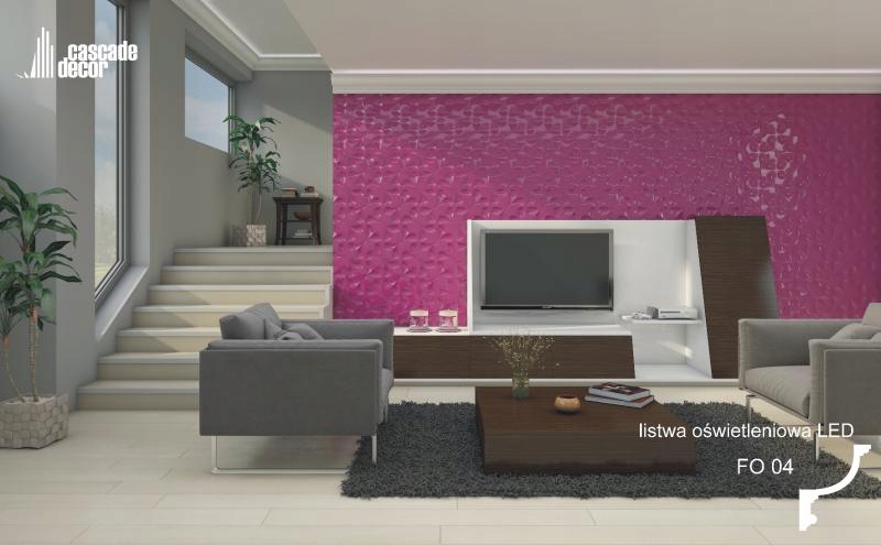 FO-04 Gzymsy listwy oświetleniowe LED, ledowe,ledy Szerokość 110 mm