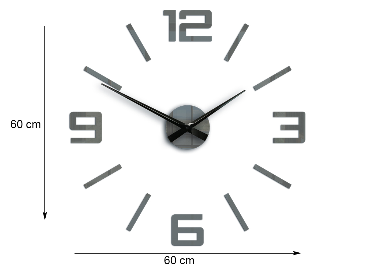 Zegar ścienny SILVER XL SZARY 60cm JAKOŚĆ NOWOŚĆ Marka ModernClock
