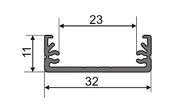 Profil Led, WIDE + klosz, 10cm na wymiar Typ profil do LED
