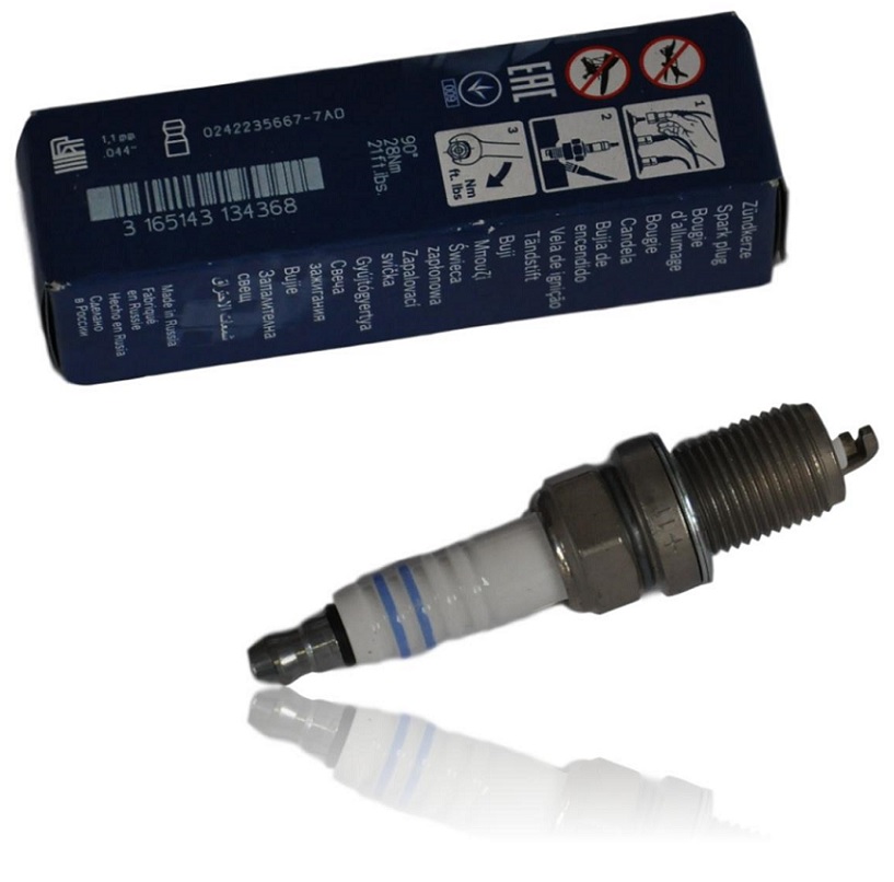 BOSCH ŚWIECA ZAPŁONOWA FR7DCX+ NIKIEL 0242235667 Długość gwintu 19,0 mm