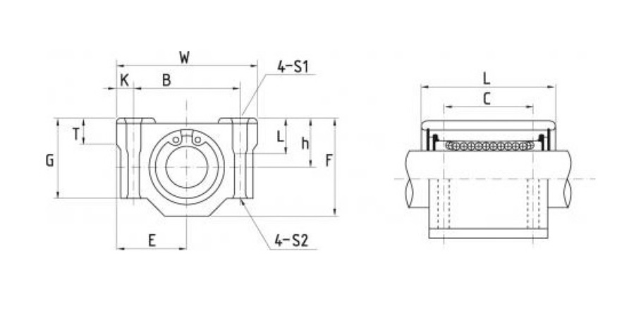 SMA 30 GUU ŁOŻYSKO LINIOWE W OBUDOWIE SMA30GUU Marka bez marki