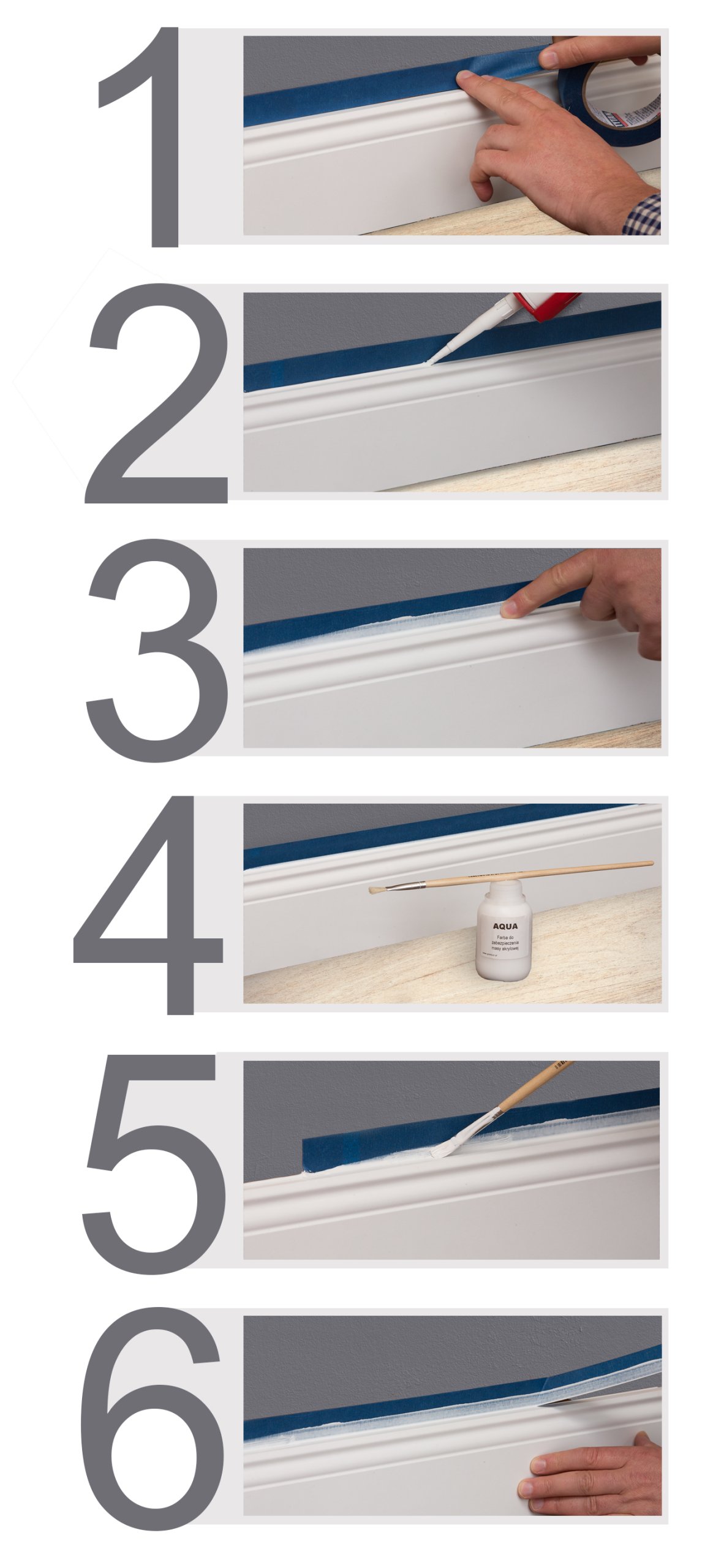 60x12 mm LISTWA PRZYPODŁOGOWA BIAŁA MDF DEKORACYJNA COKÓŁ promień R2 Długość 100 cm