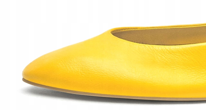 

Zara Baleriny Skórzane Skóra Naturalna Żółte 36