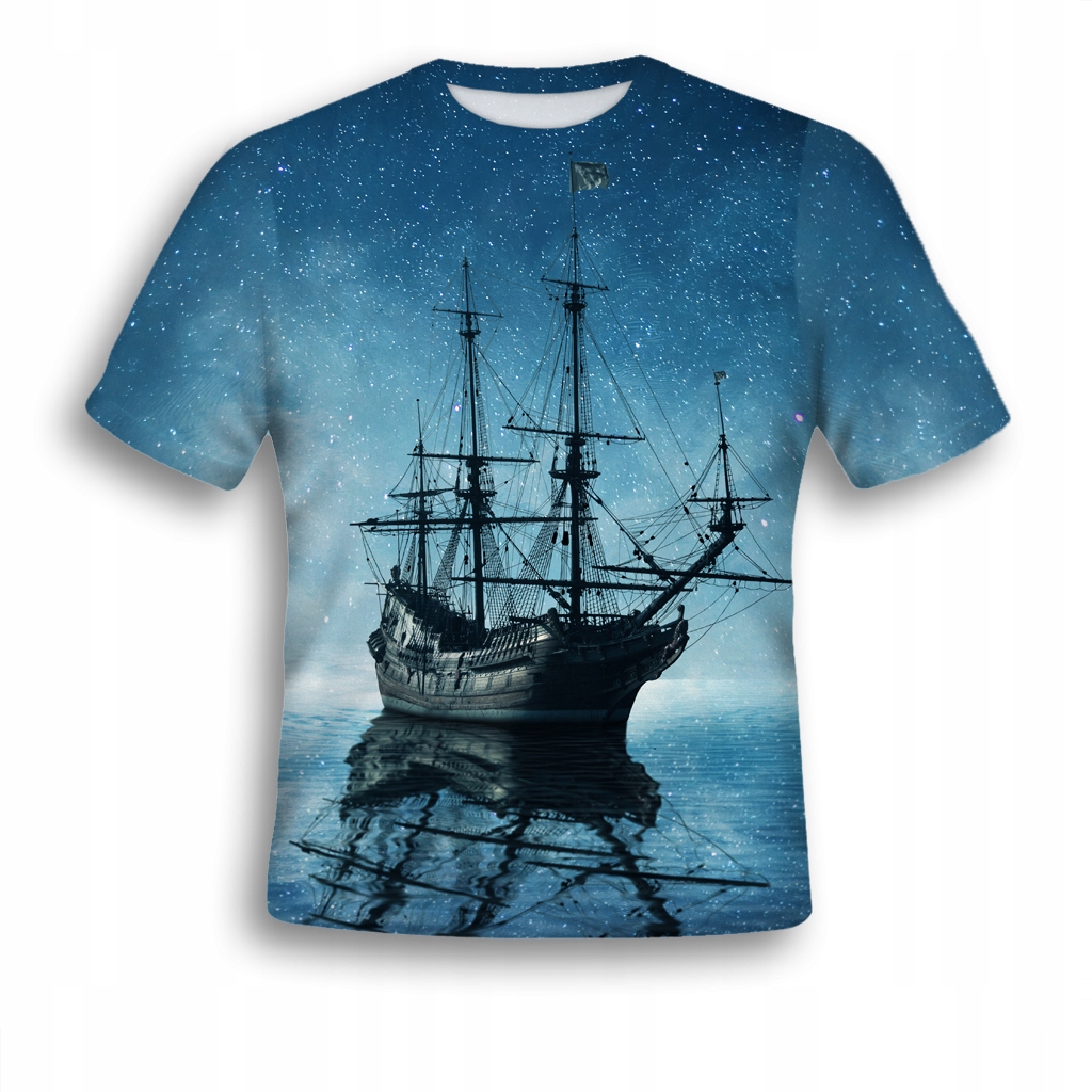 

Koszulka Fullprint T-shirt Żaglowiec S Trwała Miła
