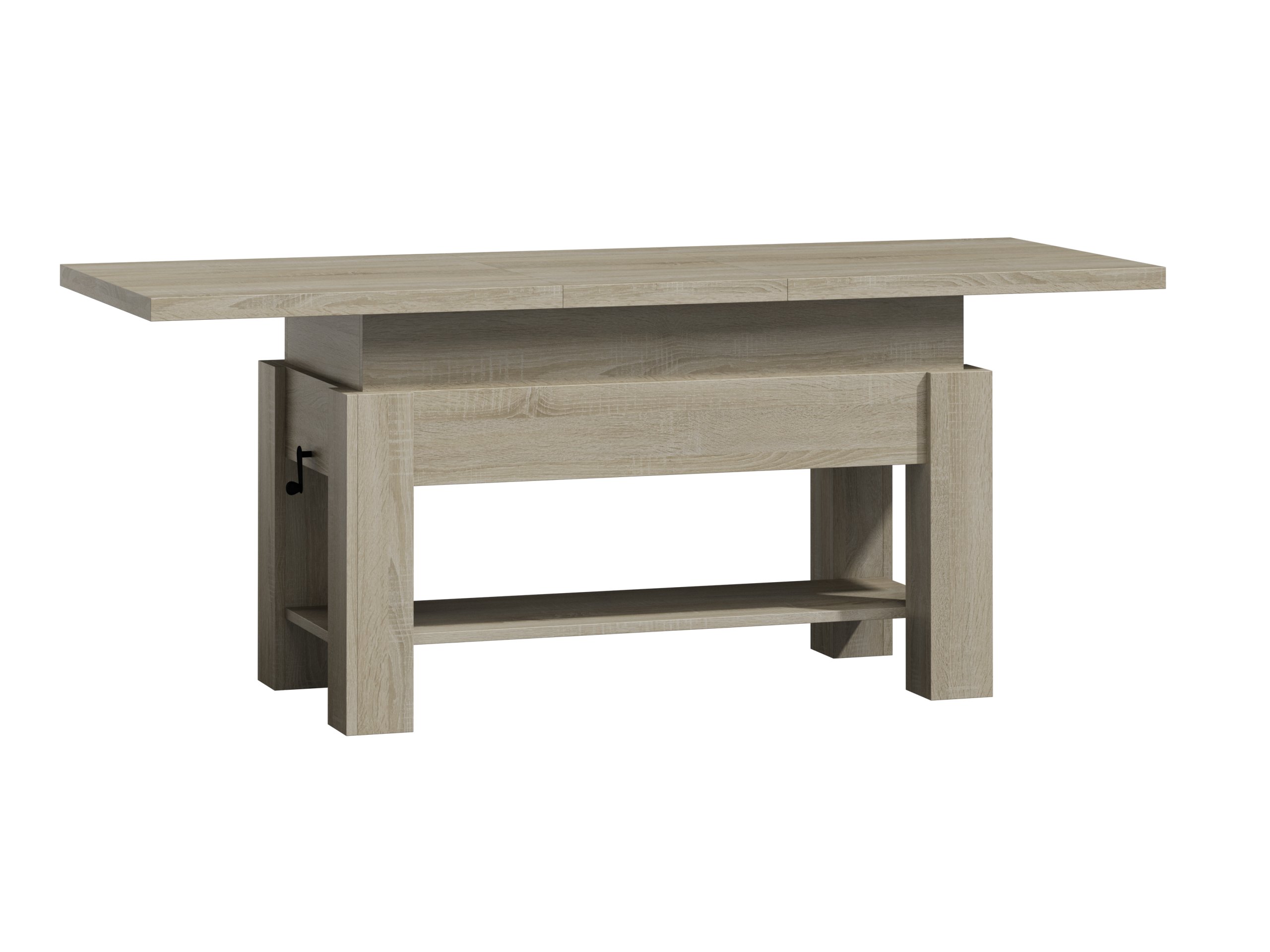 STOLIK ŁAWA PODNOSZONA Z PÓŁKĄ 140x70 DĄB CANYON Typ ława