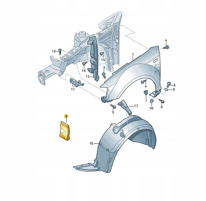 ZESTAW MOCOWAŃ BŁOTNIKA PRZÓD AUDI A3 8P ASO ORYGINAŁ OD ASO Typ samochodu Samochody osobowe