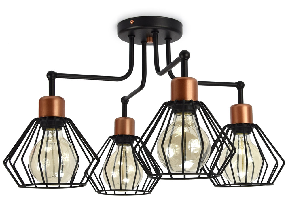 

Lampa Plafon Loft Edison z Drutu Druciana 720-4
