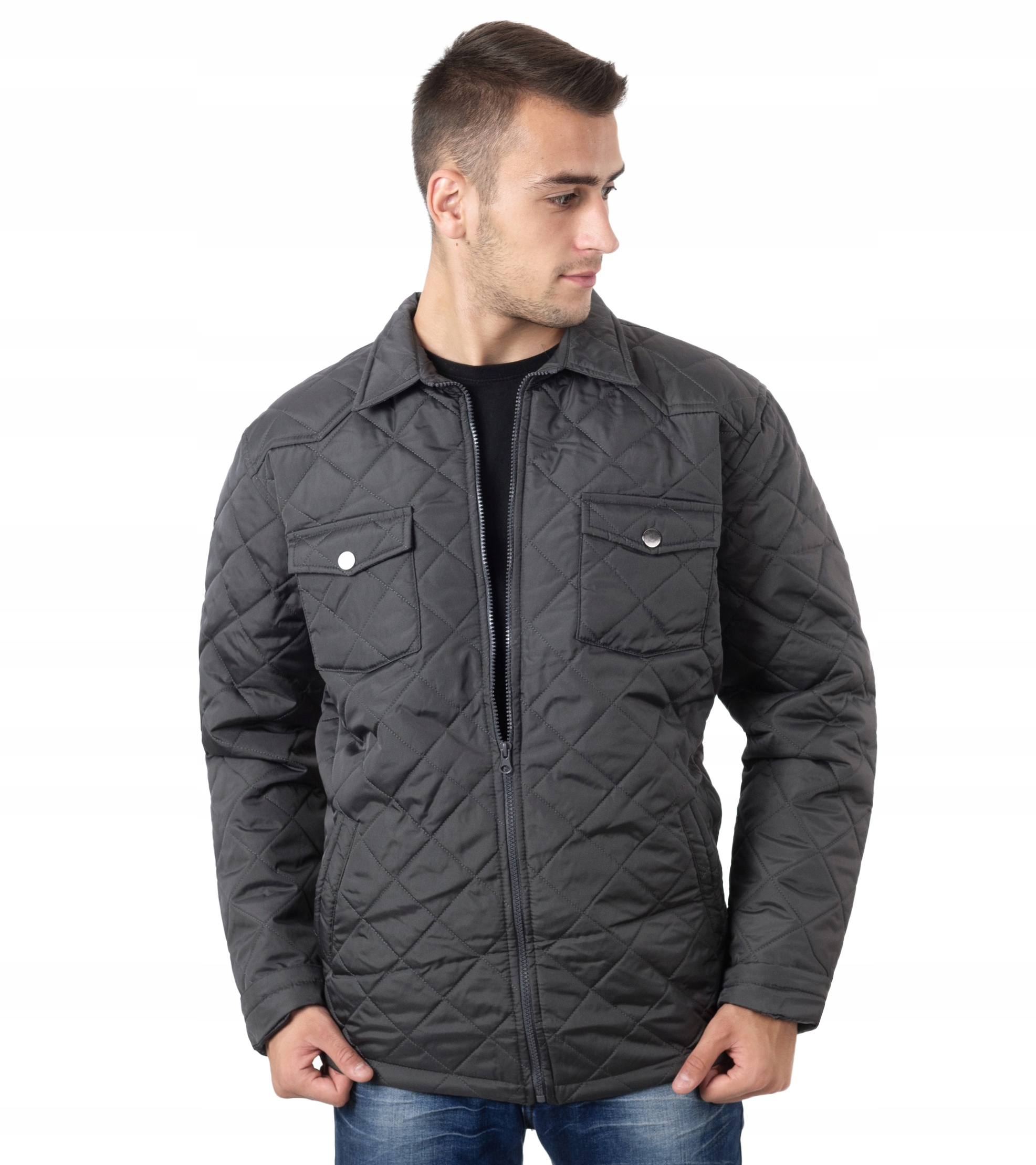 Pánská přechodová větrovka mírně zateplená JRX02 XXL graf