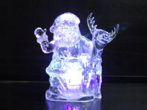 MIKOŁAJ Z RENIFEREM ŚWIECĄCA OZDOBA LED | 3177 I Motyw mikołaj