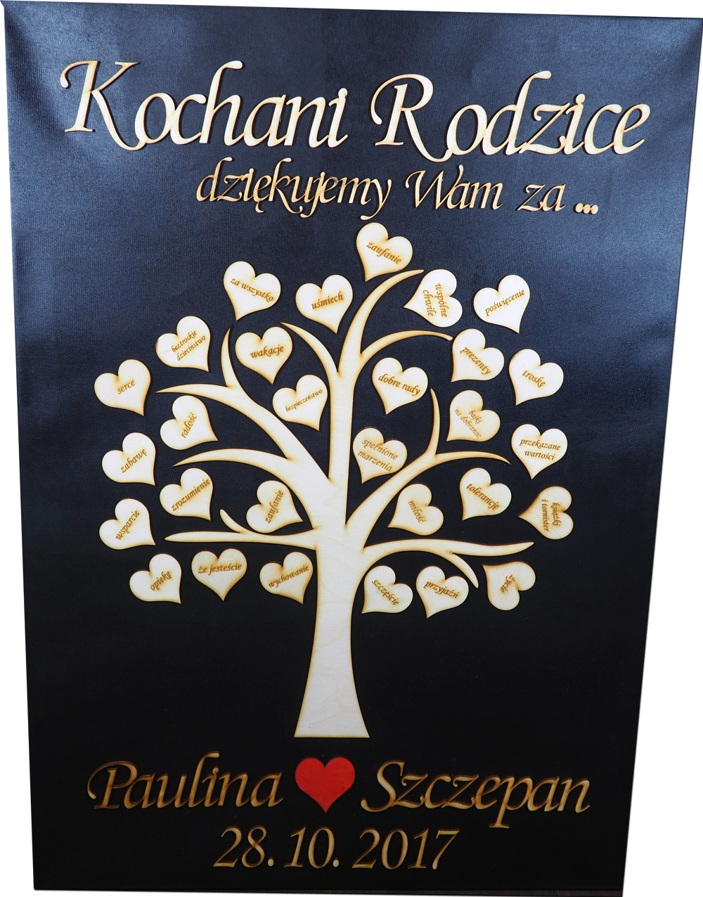 

Podziękowanie dla dla Rodziców Ślub prezent drzewo