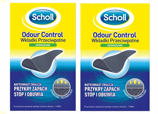 

Scholl Odour Control Wkładki przeciwpotne 2 pary