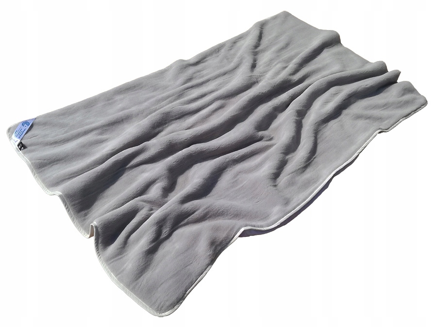 PRZEŚCIERADŁO WEŁNIANE 140x200 KASZMIR SILVER