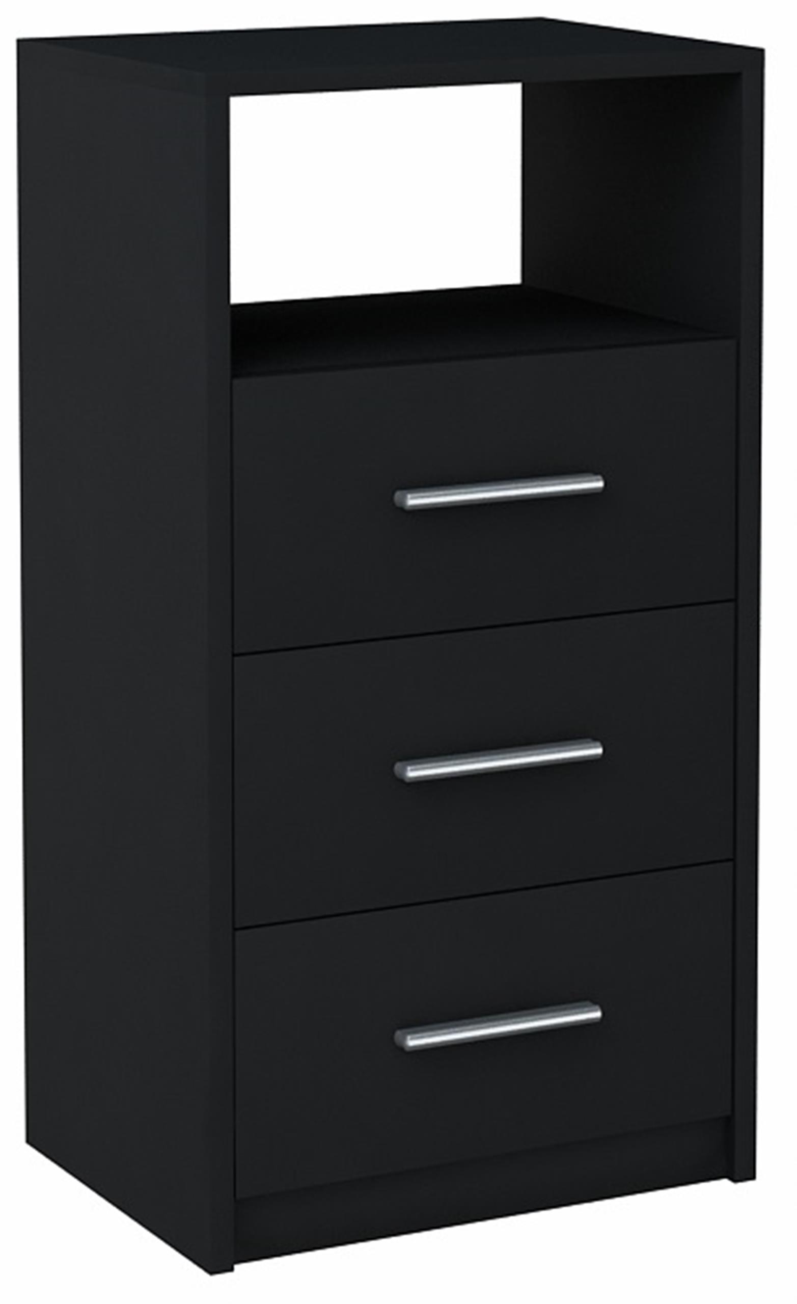

Komoda szafka 3SO Czarna 40cm szuflady regał