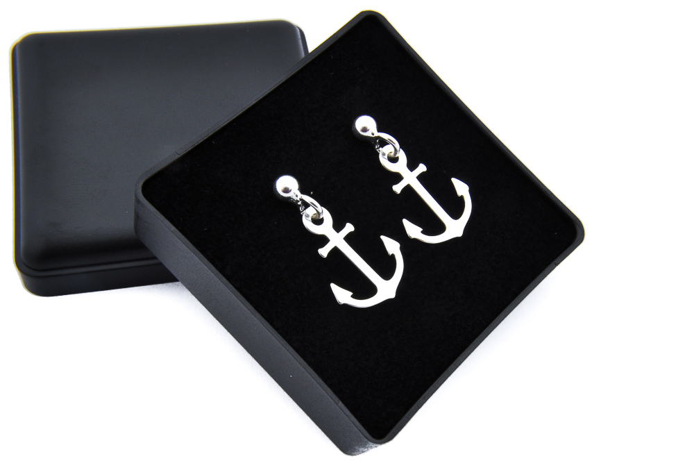 

Kolczyki srebrne celebrytki kotwice kotwica 925