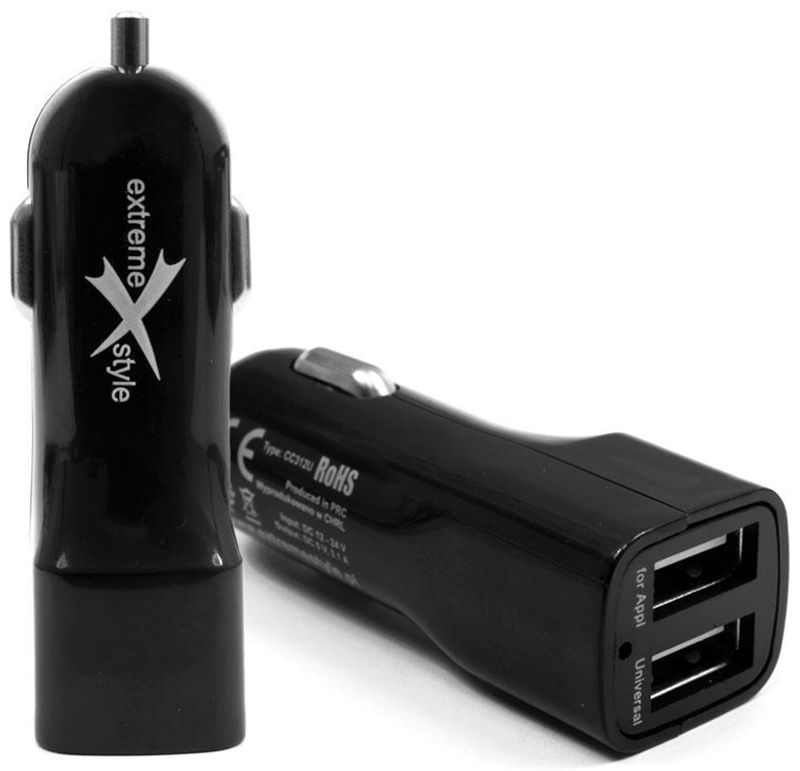 

Ładowarka samochodowa 2xUSB 5V 2.1A czarna
