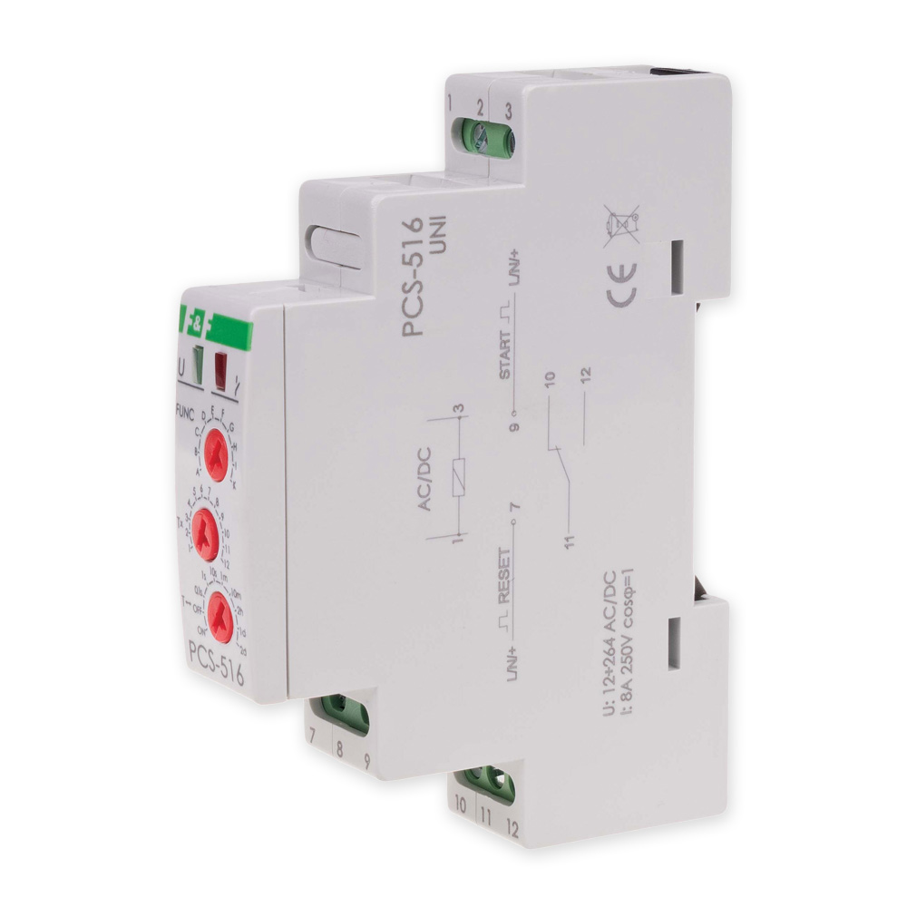 PRZEKAŹNIK CZASOWY F&F PCS-516 UNI Stopień ochrony IP IP20