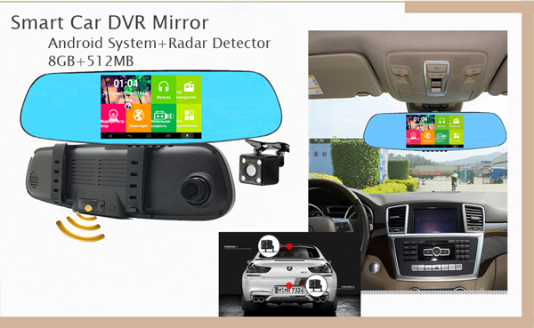 LUSTERKO ANTYRADAR GPS 5 MAPA ANDROID DVR KAMERA Marka RD