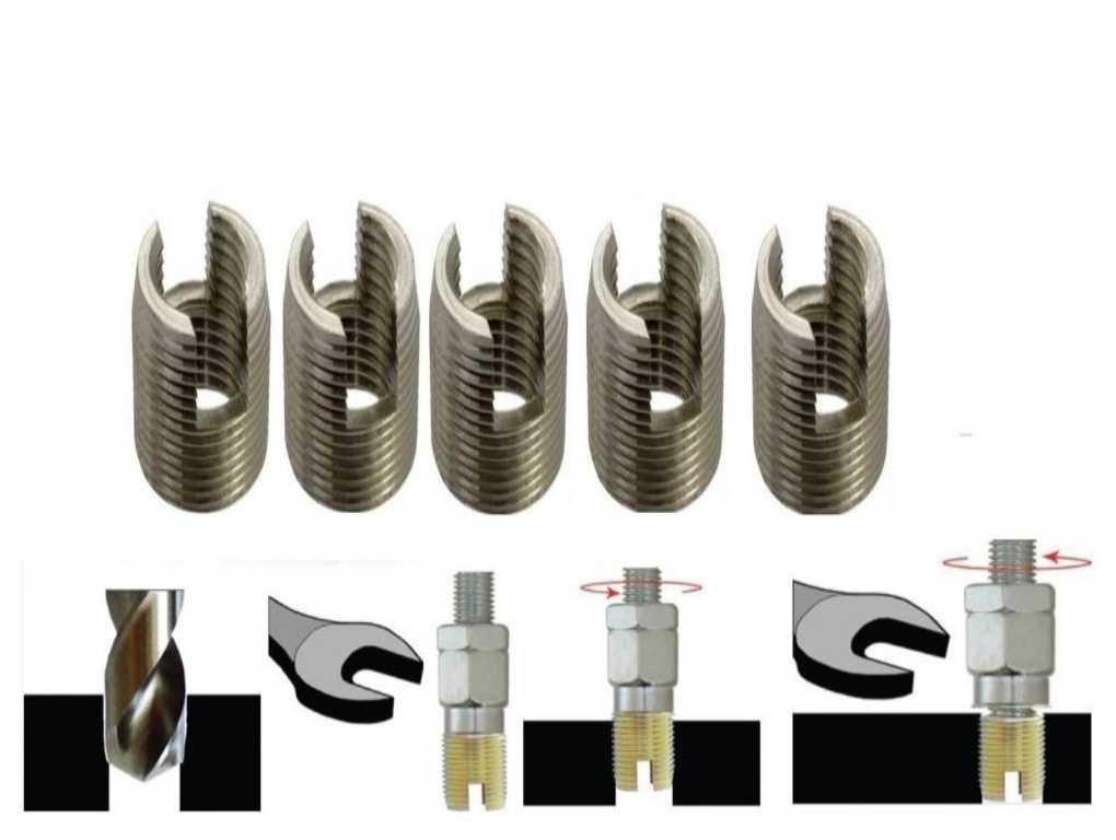 Tulejka wkładka samogwintująca M8 naprawa gwintów