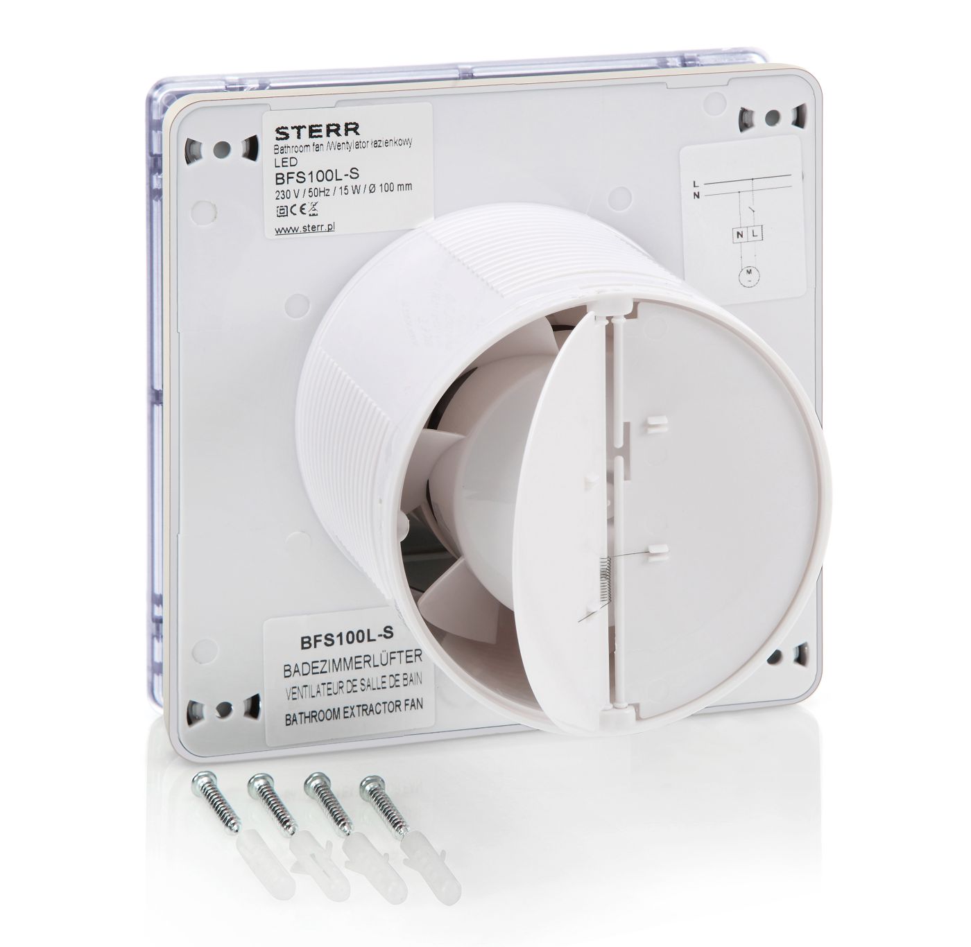 Вентилятор для ванної Sterr BFS100L-S LED Standard Ванний тип